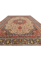 Authentic Hand Knotted Vintage Tabreez Wool Area Rug 11 x 8 Ft (1524 Ger-4)