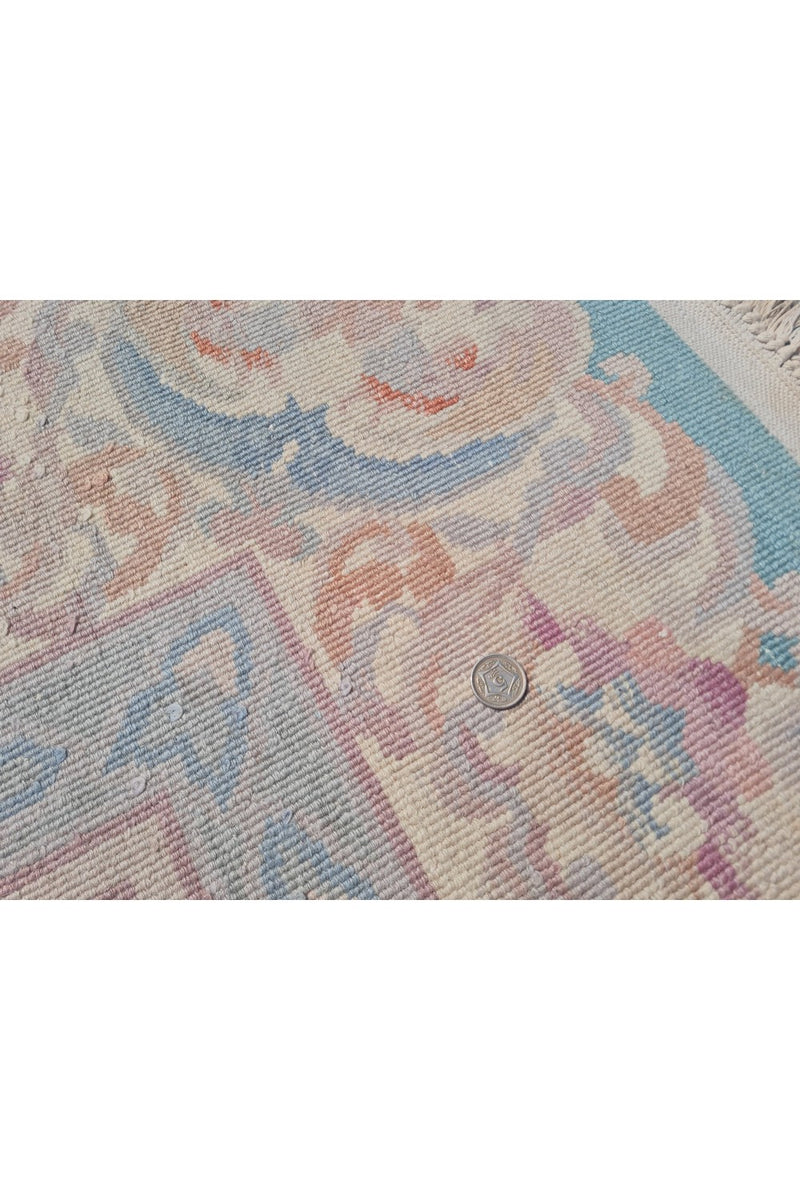 Authentic Hand Knotted Vintage Tibet Pictorial Wool Area Rug 10.11 x 8.1 Ft (1535 Ger-4)