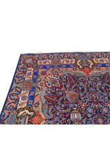 Authentic Hand Knotted Vintage Kashmour Pictorial Wool Area Rug 11.3 x 7.11 Ft (1540 Ger-4)