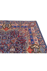 Authentic Hand Knotted Vintage Kashmour Pictorial Wool Area Rug 11.3 x 7.11 Ft (1540 Ger-4)