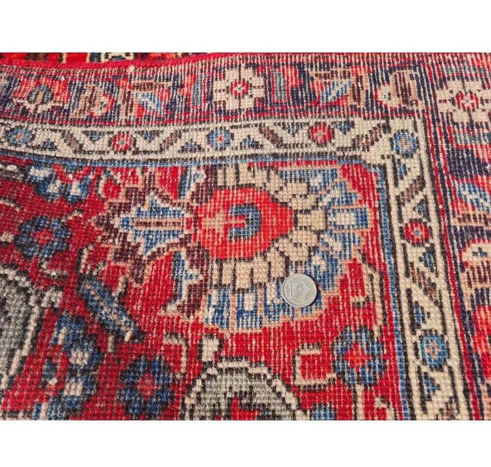Amazing Hand Knotted Vintage Tabreez Wool Area Rug 14.1 x 9.4 Ft