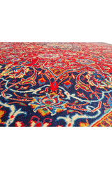 Authentic Hand Knotted Vintage Tabreez Wool Area Rug 13.10 x 9.9 Ft (1545 Ger-4)