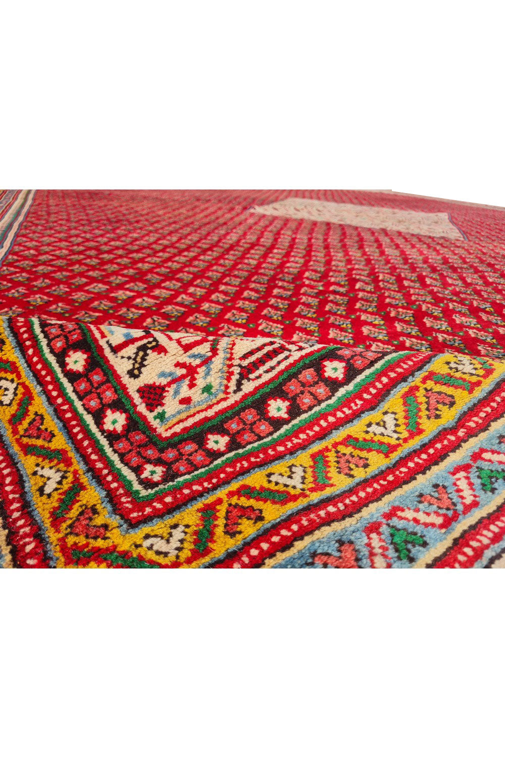 Authentic Hand Knotted Vintage Badami Wool Area Rug 13 x 10 Ft (1547 Ger-4)