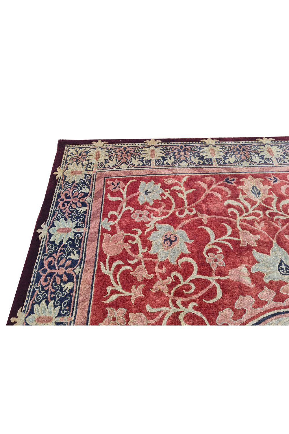 Authentic Hand Knotted Vintage Gabbah Nepal Wool Area Rug 11.5 x 8.11 Ft (1548 Ger-4)