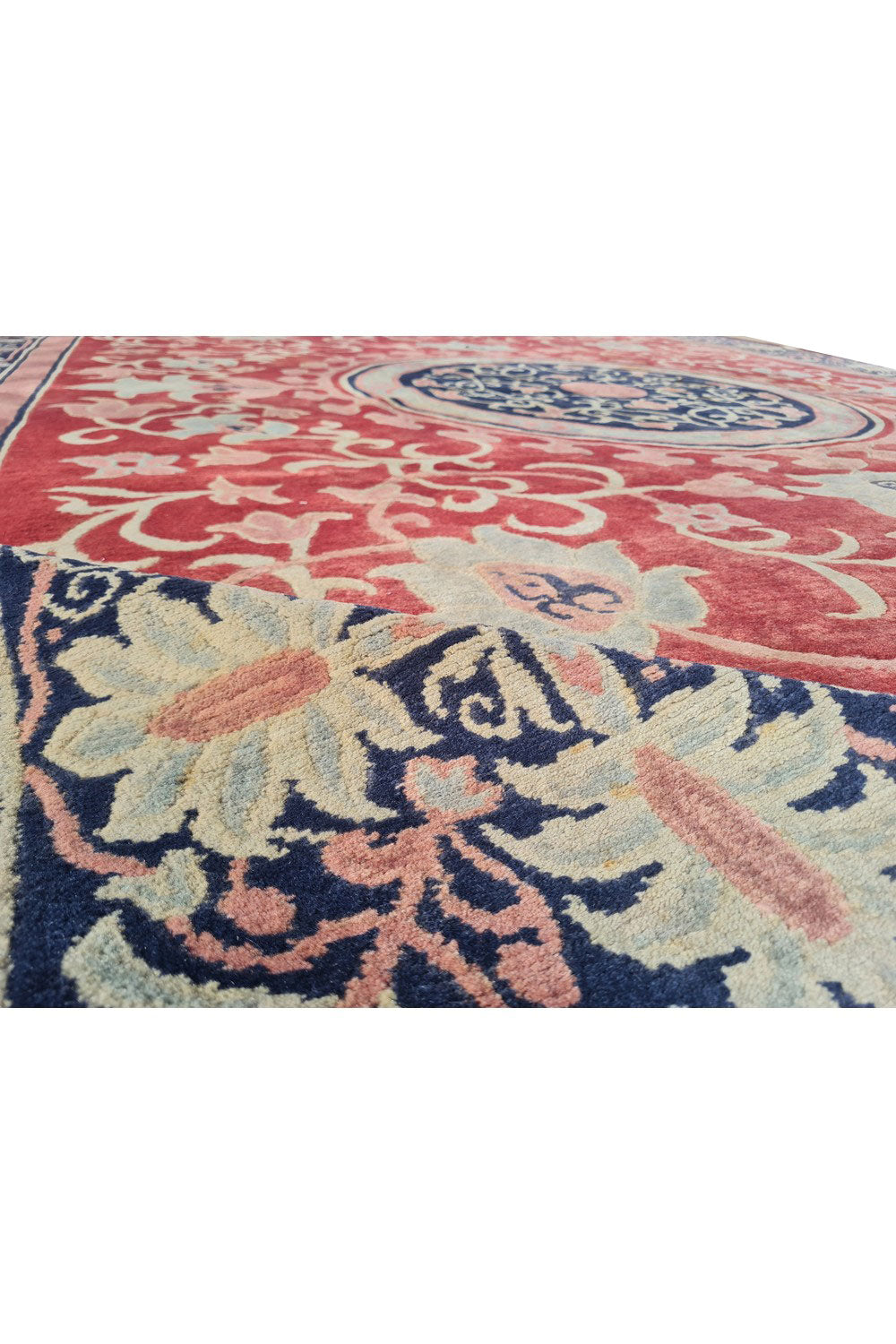 Authentic Hand Knotted Vintage Gabbah Nepal Wool Area Rug 11.5 x 8.11 Ft (1548 Ger-4)