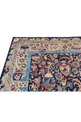 Authentic Hand Knotted Vintage Kashmour Pictorial Wool Area Rug 9.8 x 8.0 Ft (1557 Ger-4)