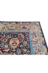 Authentic Hand Knotted Vintage Kashmour Pictorial Wool Area Rug 9.8 x 8.0 Ft (1557 Ger-4)