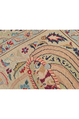 Authentic Hand Knotted Vintage Kashmour Pictorial Wool Area Rug 9.8 x 8.0 Ft (1557 Ger-4)