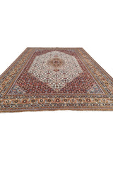 Authentic Hand Knotted Vintage Bijour Wool Area Rug 11.3 x 8.3 Ft (1560 Ger-4)