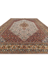 Authentic Hand Knotted Vintage Bijour Wool Area Rug 11.3 x 8.3 Ft (1560 Ger-4)