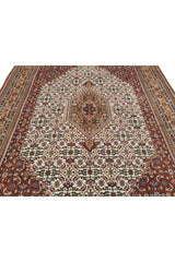 Authentic Hand Knotted Vintage Bijour Wool Area Rug 11.3 x 8.3 Ft (1560 Ger-4)