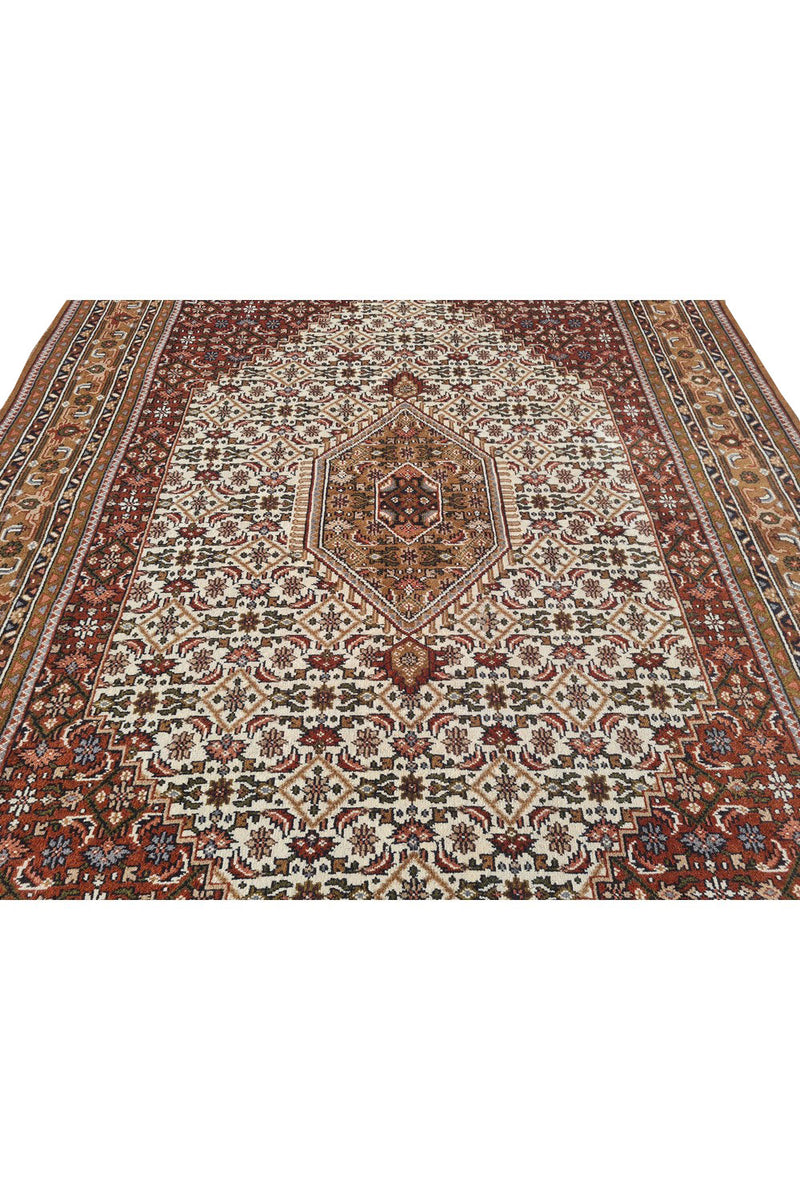 Authentic Hand Knotted Vintage Bijour Wool Area Rug 11.3 x 8.3 Ft (1560 Ger-4)