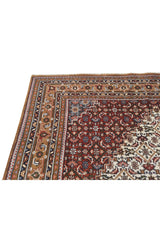 Authentic Hand Knotted Vintage Bijour Wool Area Rug 11.3 x 8.3 Ft (1560 Ger-4)