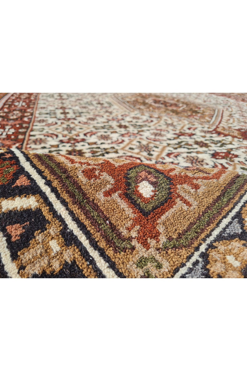 Authentic Hand Knotted Vintage Bijour Wool Area Rug 11.3 x 8.3 Ft (1560 Ger-4)