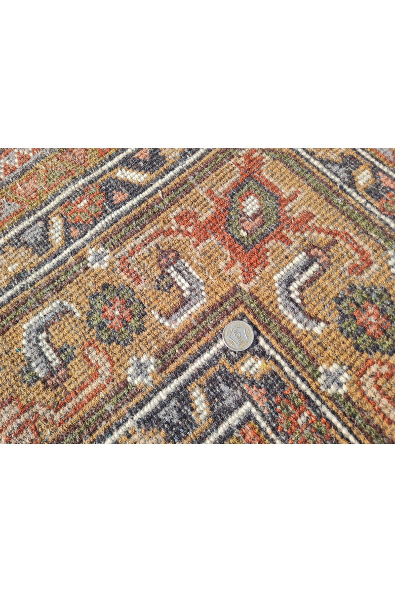 Authentic Hand Knotted Vintage Bijour Wool Area Rug 11.3 x 8.3 Ft (1560 Ger-4)