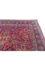 Authentic Hand Knotted Antique Qashoun Wool Area Rug 13.1 x 10.0 Ft (1561 Ger-4)