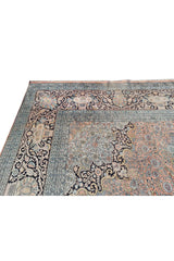 Authentic Hand Knotted Vintage Kashmiri Wool Area Rug 17.9 x 11.11 Ft (1565 Ger-4)