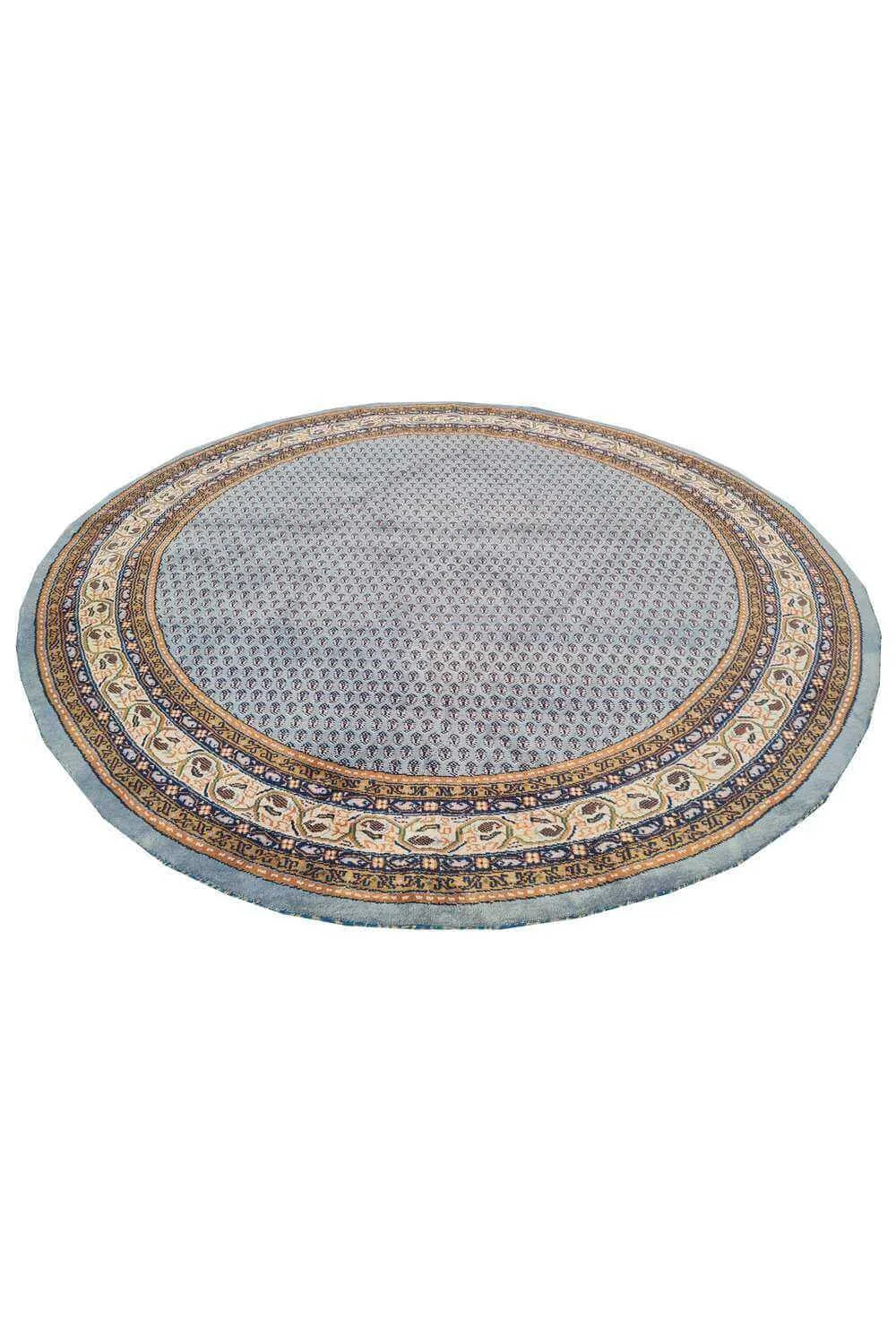 Amazing Hand Knotted Vintage Bijour Round Wool Area Rug 7.6 x 7.6 Ft