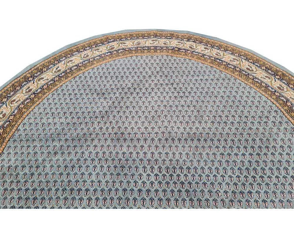 Amazing Hand Knotted Vintage Bijour Round Wool Area Rug 7.6 x 7.6 Ft