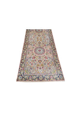 Amazing Hand Knotted Vintage Tribal Sino Pictorial Silk Area Runner Rug 9.5 x 2.5 Ft