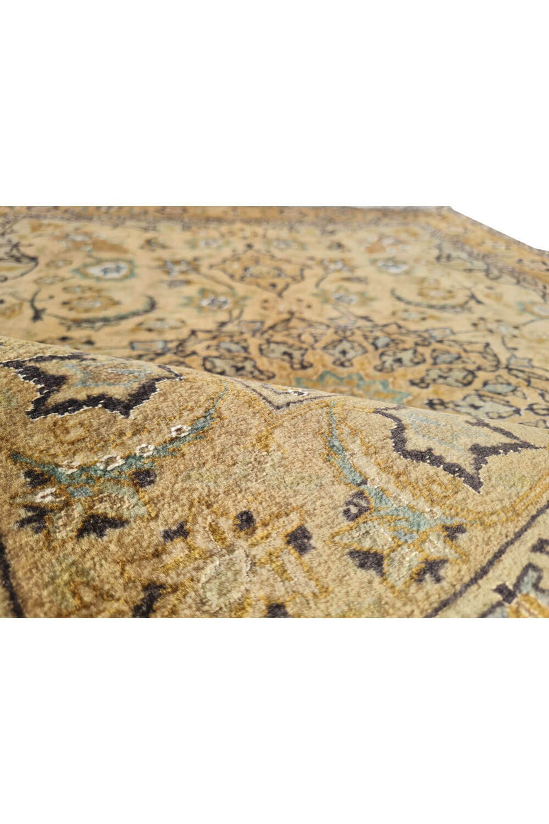 Authentic Hand Knotted Vintage Tabreez Wool Area Rug 4.9 x 3.4 Ft (1756 Ger-4)