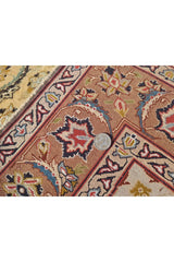 Authentic Hand Knotted Vintage Tabreez Wool Area Rug 4.9 x 3.4 Ft (1756 Ger-4)