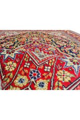 Authentic Hand Knotted Vintage Pashmin Koum Wool Area Rug 5.3 x 3.7 Ft (1757 Ger-4)