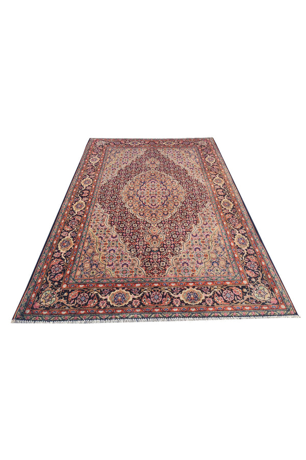 Authentic Hand Knotted Vintage Tabreez Wool Area Rug 5.2 x 3.6 Ft (1762 Ger-4)