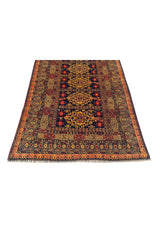Authentic Hand Knotted Antique Al Khuja Wool Area Rug 4.10 x 3.2 Ft (1763 Ger-4)