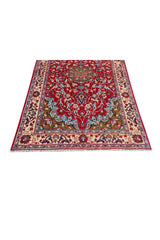 Authentic Hand Knotted Vintage Isfahan Wool Area Rug 5.2 x 3.6 Ft (1768 Ger-4)