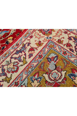 Authentic Hand Knotted Vintage Isfahan Wool Area Rug 5.2 x 3.6 Ft (1768 Ger-4)