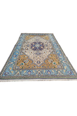 Authentic Hand Knotted Vintage Pashmin Koum Wool Area Rug 5.5 x 3.5 Ft (1769 Ger-4)