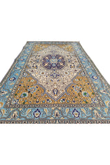 Authentic Hand Knotted Vintage Pashmin Koum Wool Area Rug 5.5 x 3.5 Ft (1769 Ger-4)