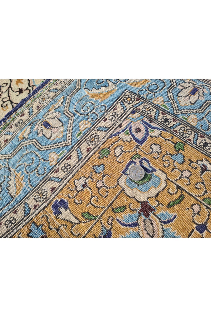 Authentic Hand Knotted Vintage Pashmin Koum Wool Area Rug 5.5 x 3.5 Ft (1769 Ger-4)