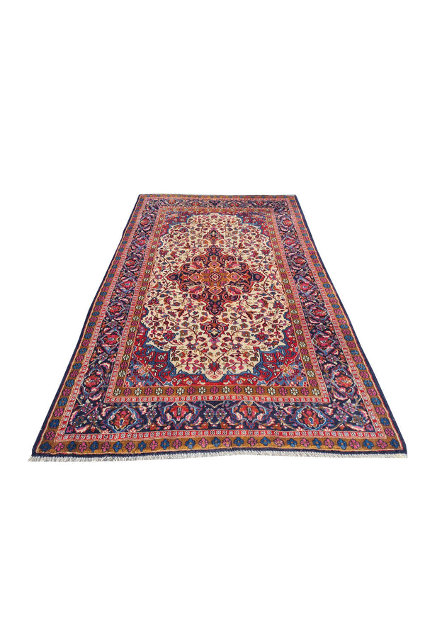 Authentic Hand Knotted Vintage Agra Wool Area Rug 5.0 x 3.0 Ft (1770 Ger-4)