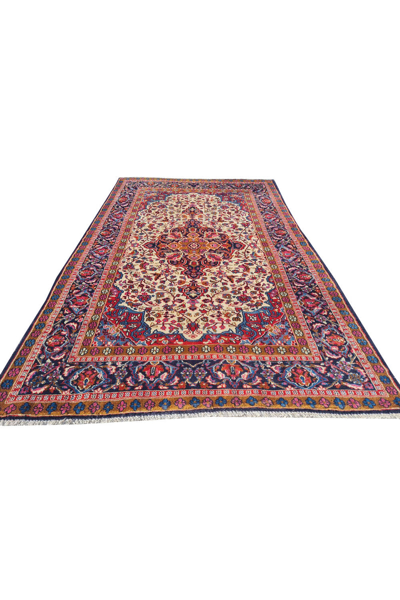 Authentic Hand Knotted Vintage Agra Wool Area Rug 5.0 x 3.0 Ft (1770 Ger-4)
