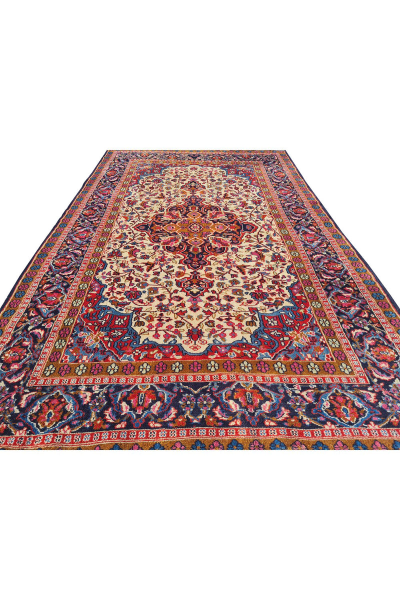 Authentic Hand Knotted Vintage Agra Wool Area Rug 5.0 x 3.0 Ft (1770 Ger-4)