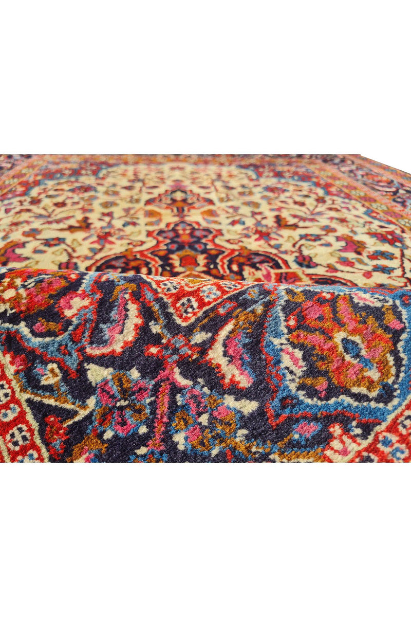 Authentic Hand Knotted Vintage Agra Wool Area Rug 5.0 x 3.0 Ft (1770 Ger-4)