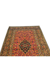 Authentic Hand Knotted Vintage Pashmin Koum Wool Area Rug 5.2 x 3.8 Ft (1773 Ger-4)