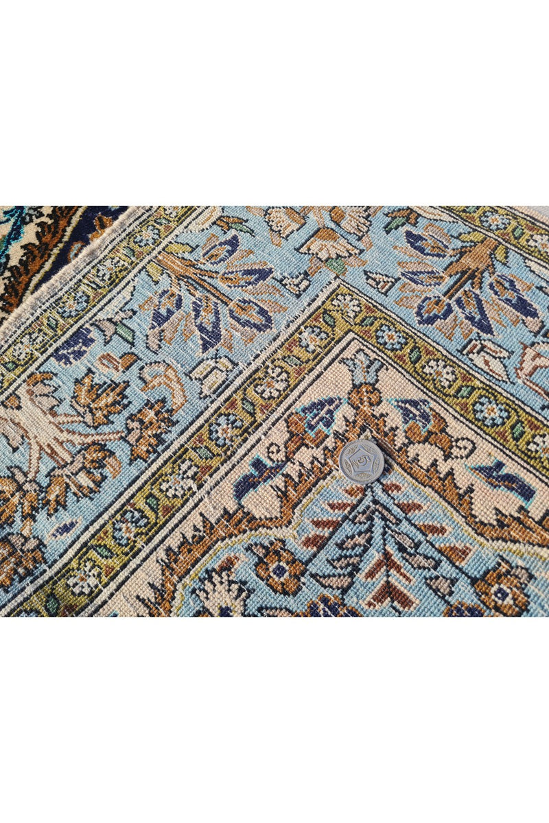 Authentic Hand Knotted Vintage Pashmin Koum Wool Area Rug 5.2 x 3.4 Ft (1774 Ger-4)