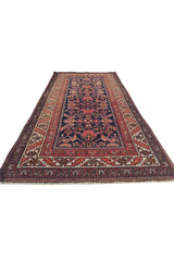 Authentic Hand Knotted Antique Hamidoun Wool Area Rug 6.4 x 3.4 Ft (1775 Ger-4)