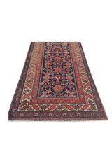 Authentic Hand Knotted Antique Hamidoun Wool Area Rug 6.4 x 3.4 Ft (1775 Ger-4)