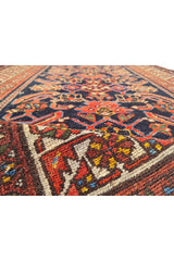 Authentic Hand Knotted Antique Hamidoun Wool Area Rug 6.4 x 3.4 Ft (1775 Ger-4)