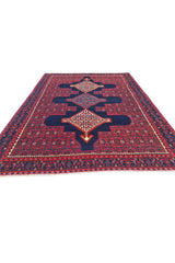 Authentic Hand Knotted Vintage Ceena Wool Area Rug 6.7 x 5.0 Ft (1809 Ger-4)