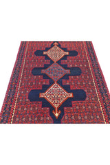 Authentic Hand Knotted Vintage Ceena Wool Area Rug 6.7 x 5.0 Ft (1809 Ger-4)