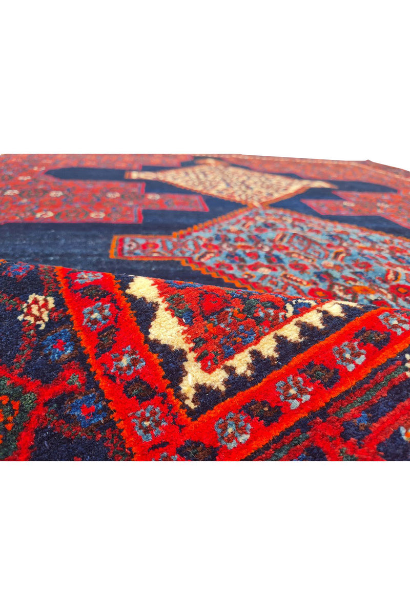 Authentic Hand Knotted Vintage Ceena Wool Area Rug 6.7 x 5.0 Ft (1809 Ger-4)