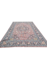 Authentic Hand Knotted Vintage Kashmiri Wool Area Rug 7.4 x 4.11 Ft (1811 Ger-4)