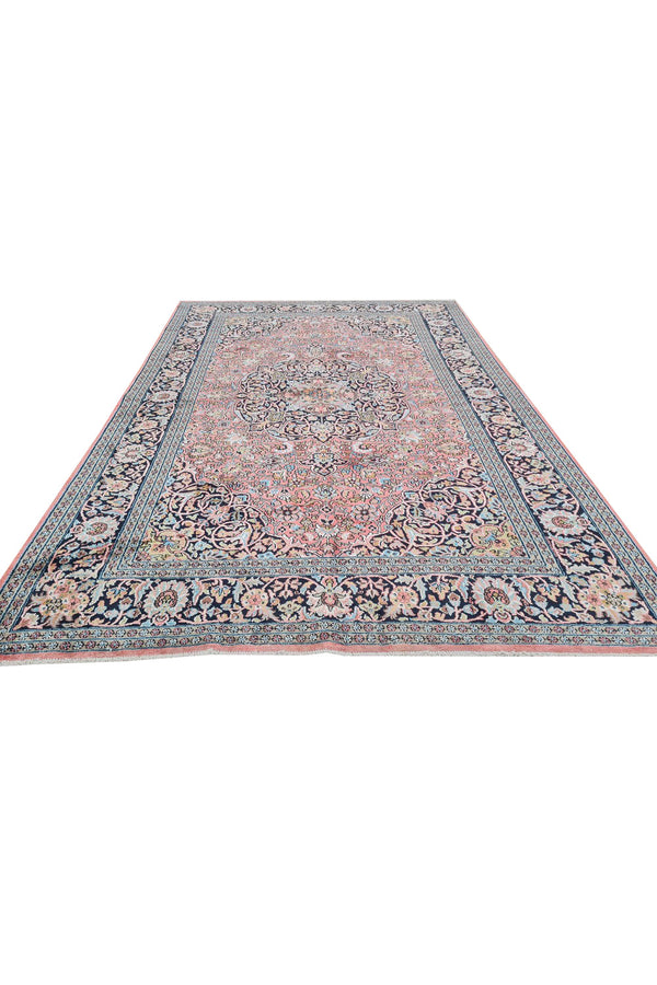 Authentic Hand Knotted Vintage Kashmiri Wool Area Rug 7.4 x 4.11 Ft (1811 Ger-4)