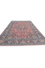 Authentic Hand Knotted Vintage Kashmiri Wool Area Rug 7.4 x 4.11 Ft (1811 Ger-4)