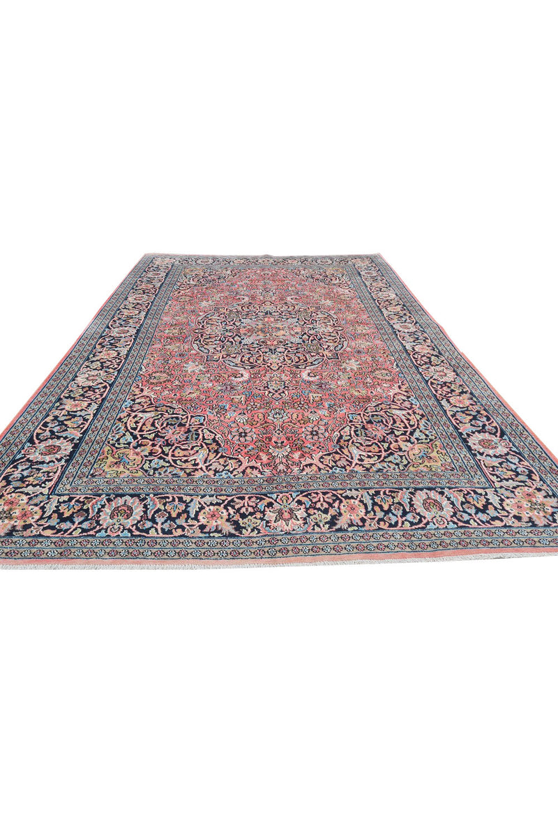 Authentic Hand Knotted Vintage Kashmiri Wool Area Rug 7.4 x 4.11 Ft (1811 Ger-4)